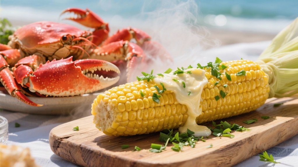 sweet corn with herb butter