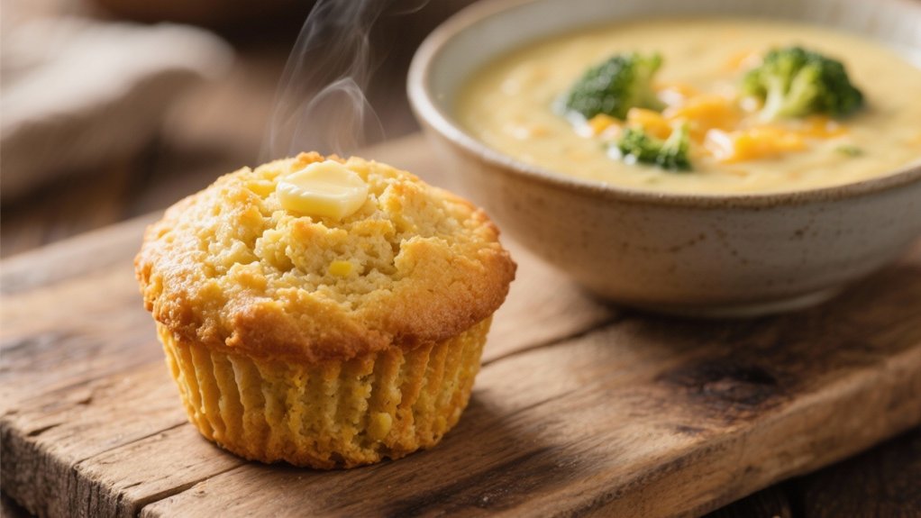 sweet crumbly cornbread muffins