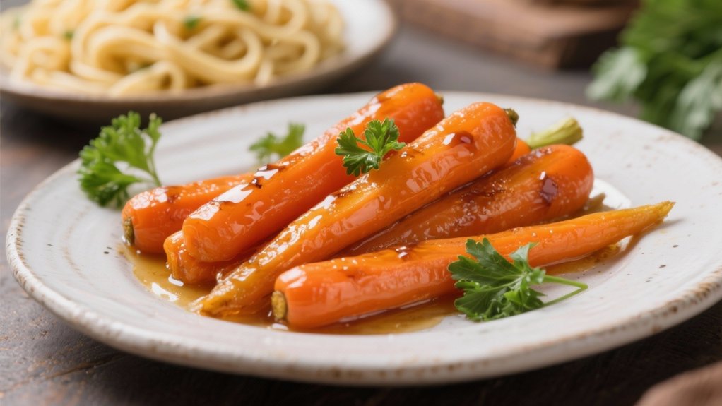 sweet glossy buttery carrots