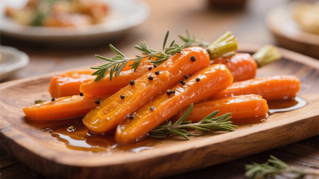 sweet glossy honey carrots
