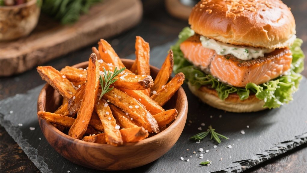 sweet potato fries complement salmon