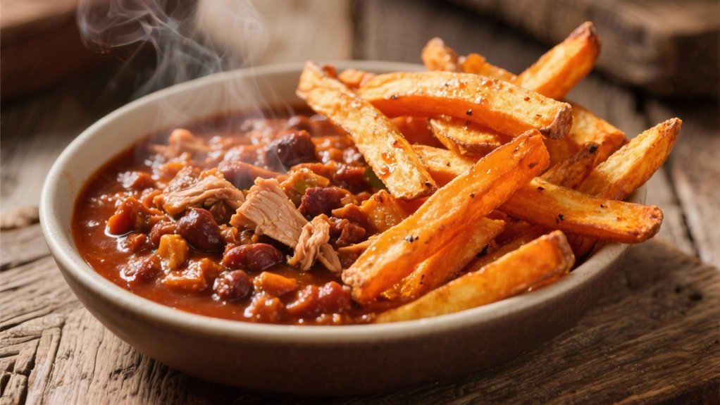 sweet potato fries complements chili
