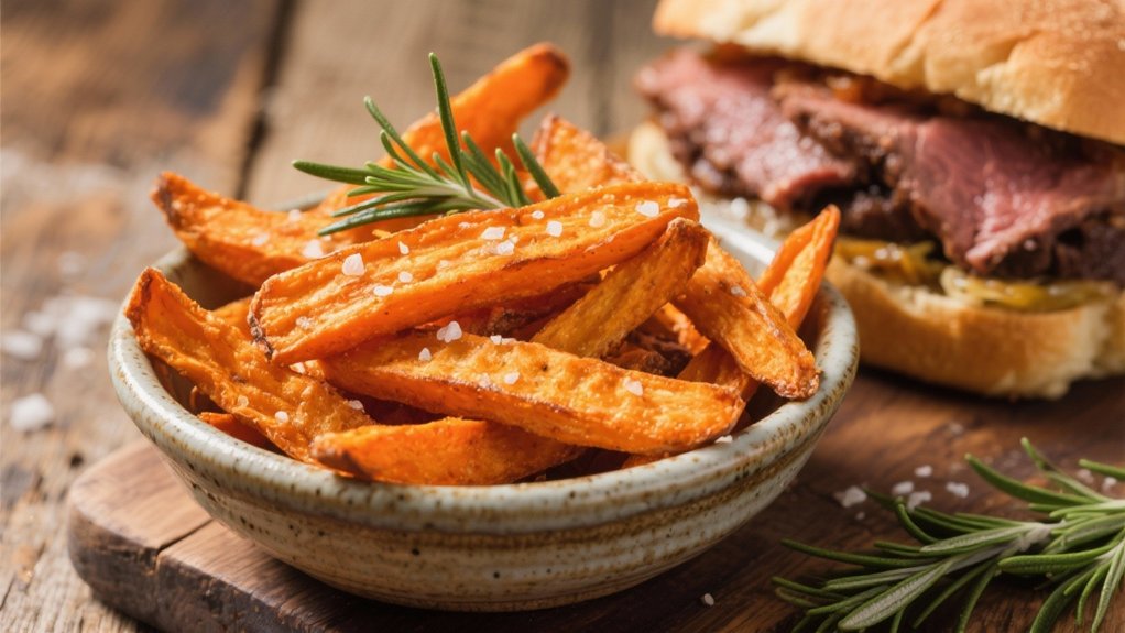 sweet potato fries delightfully contrast