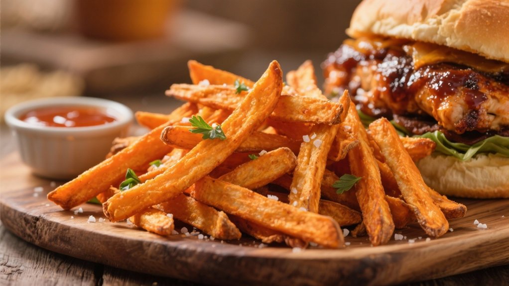 sweet potato fries delightfully crispy