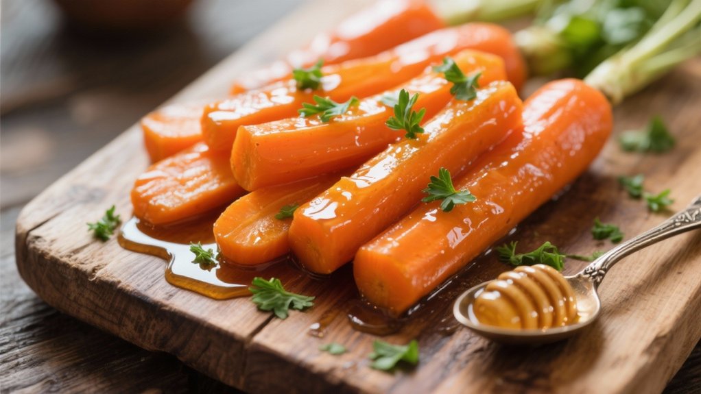 sweet roasted glossy carrots