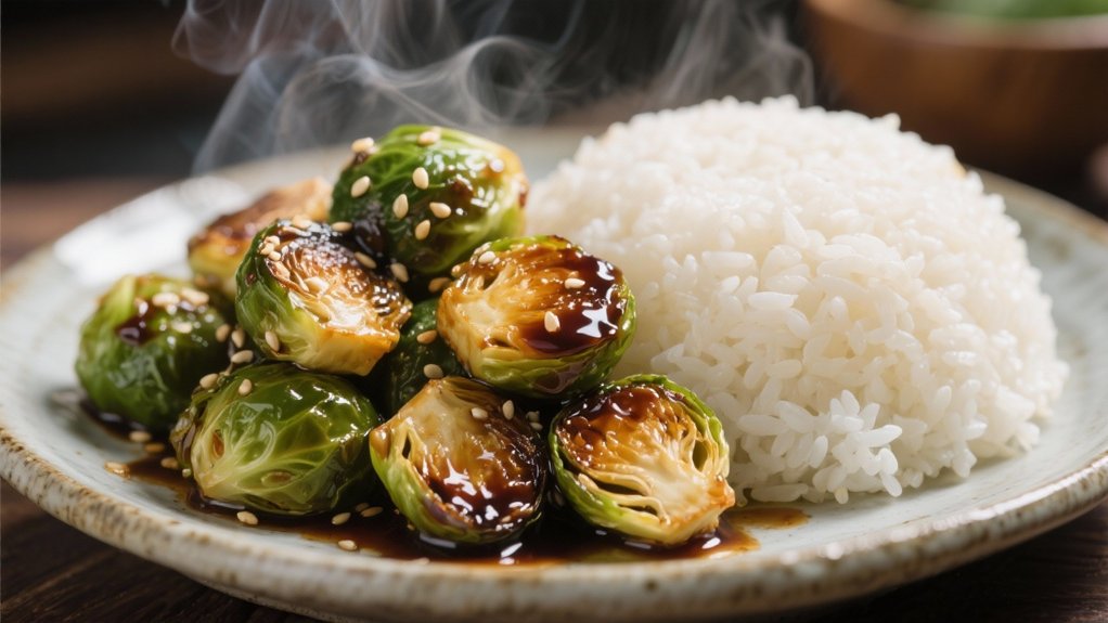 sweet salty roasted brussels sprouts
