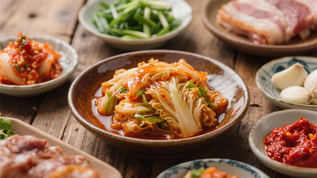tangy cabbage complements bossam