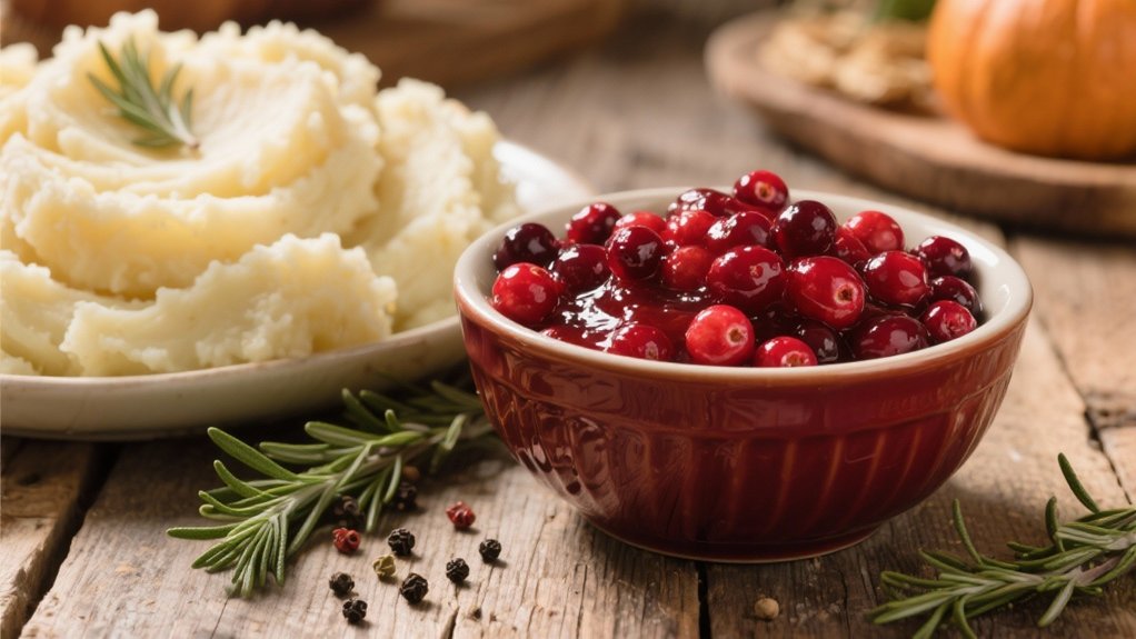 tangy cranberry sauce contrast