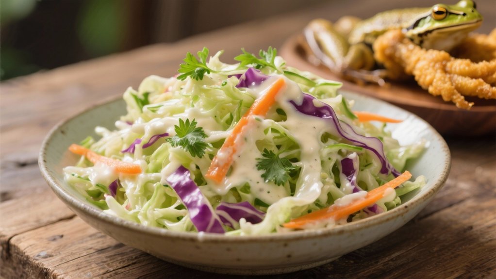 tangy crisp coleslaw contrast
