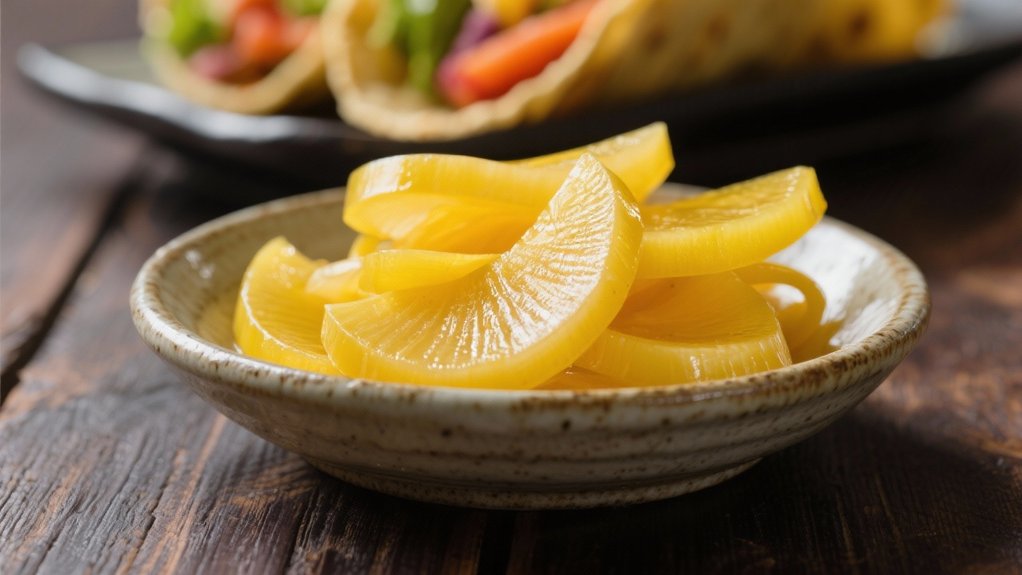 tangy crunchy pickled radish
