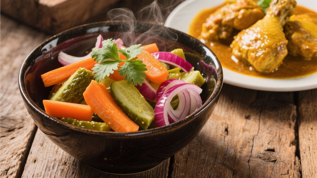 tangy crunchy vegetable accompaniment