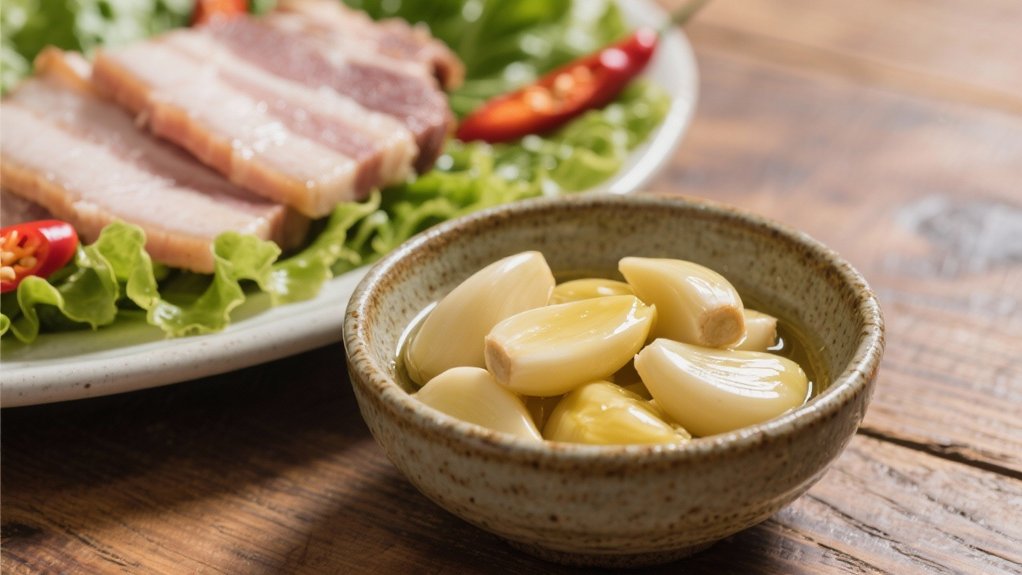 tangy flavorful pickled garlic