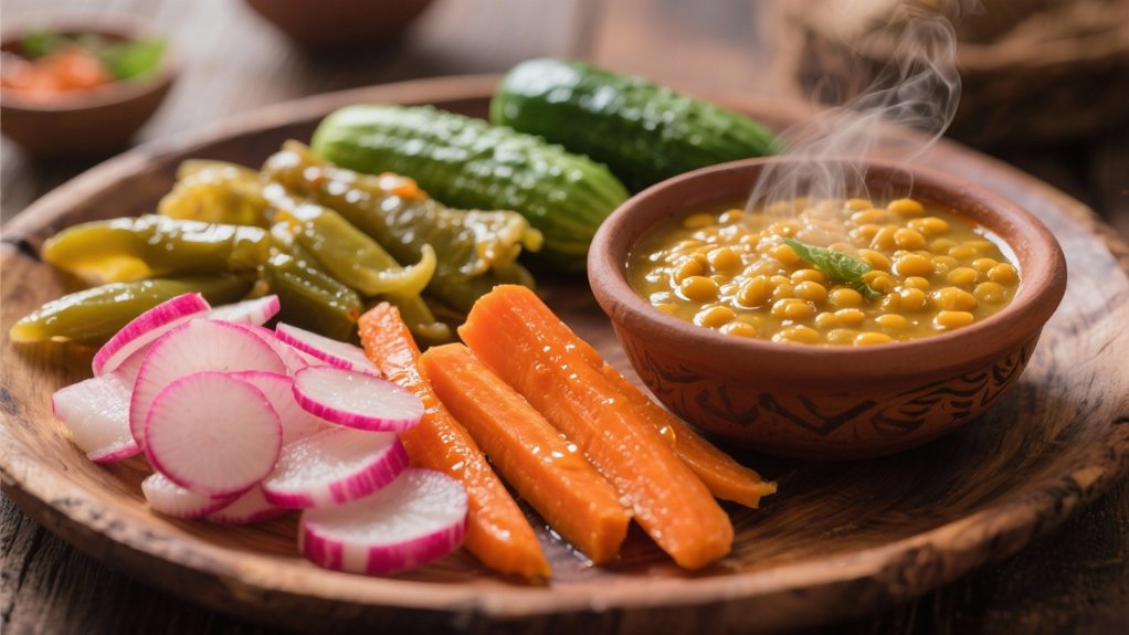 tangy intense pickled flavors