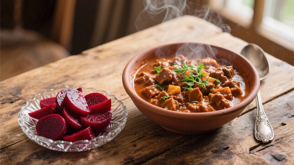 tangy pickled beet accompaniment