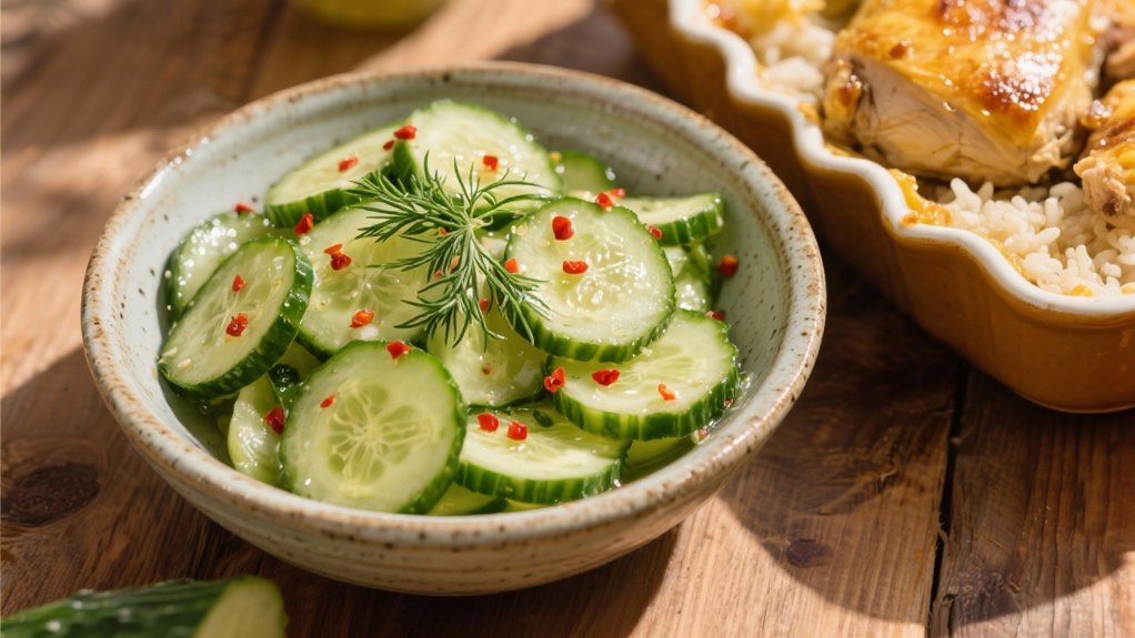 tangy pickled cucumber salad