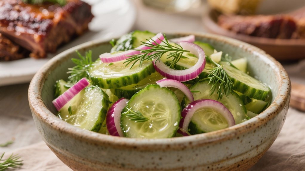 tangy pickled cucumber salad