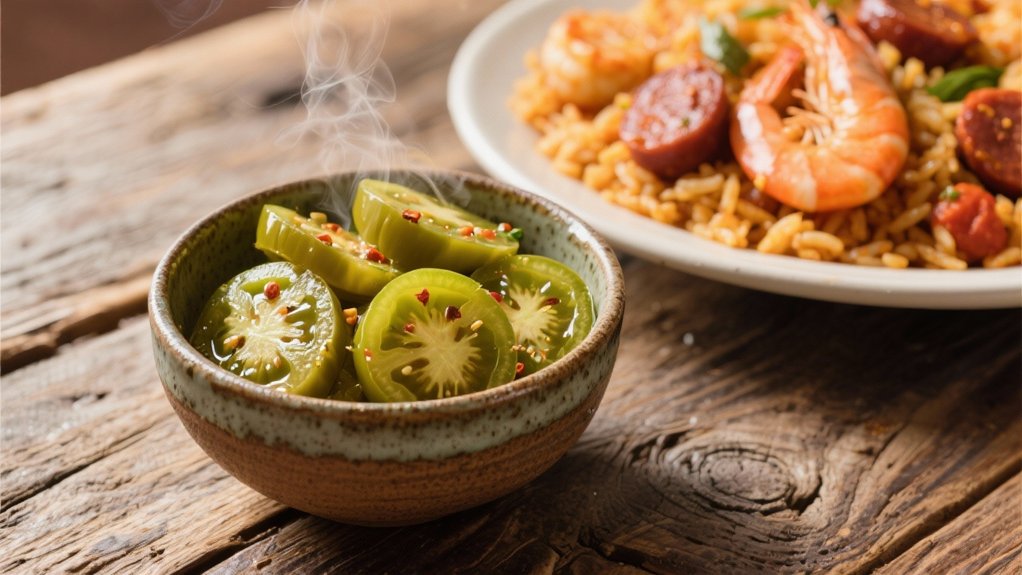 tangy pickled green tomatoes