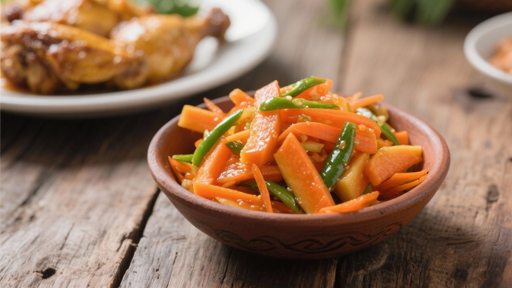 tangy pickled papaya salad