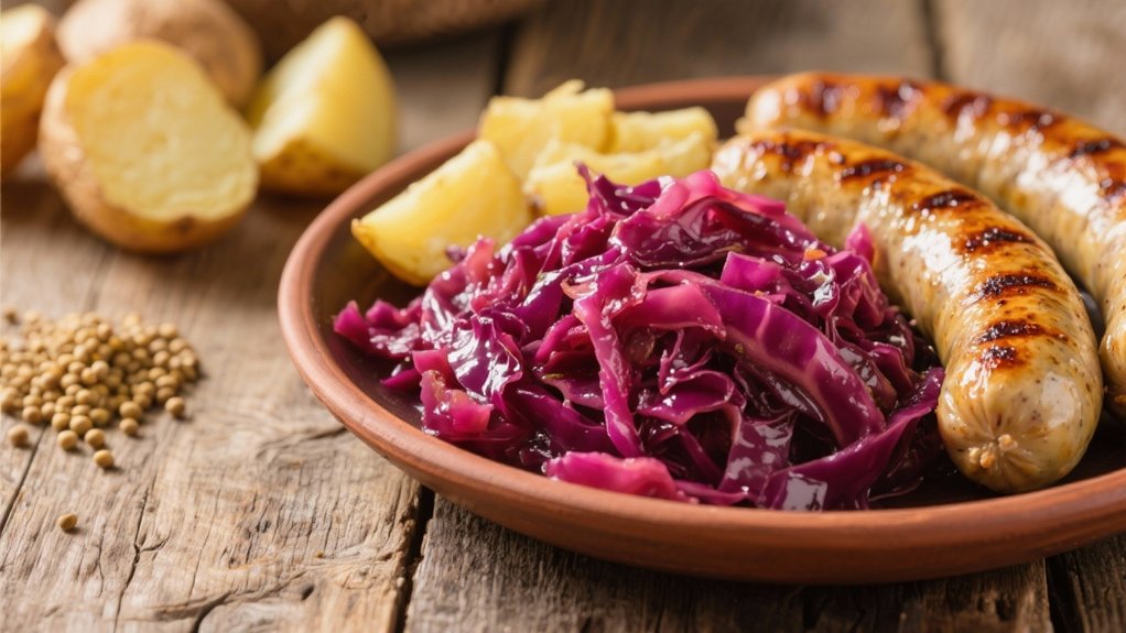 tangy pickled red cabbage