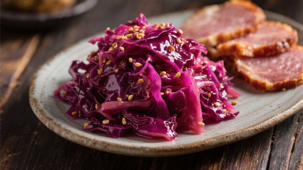 tangy pickled red cabbage