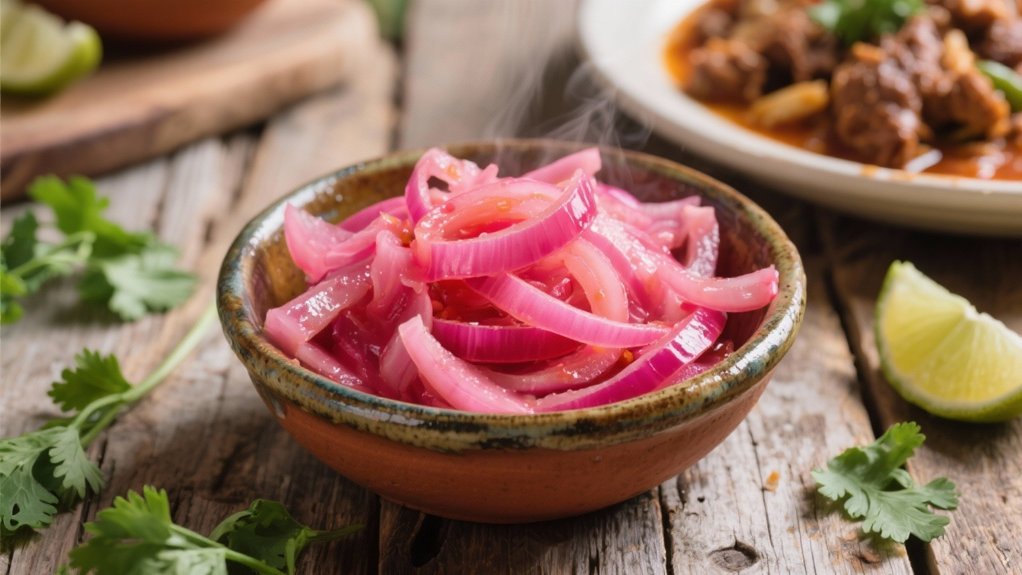 tangy pickled red onions