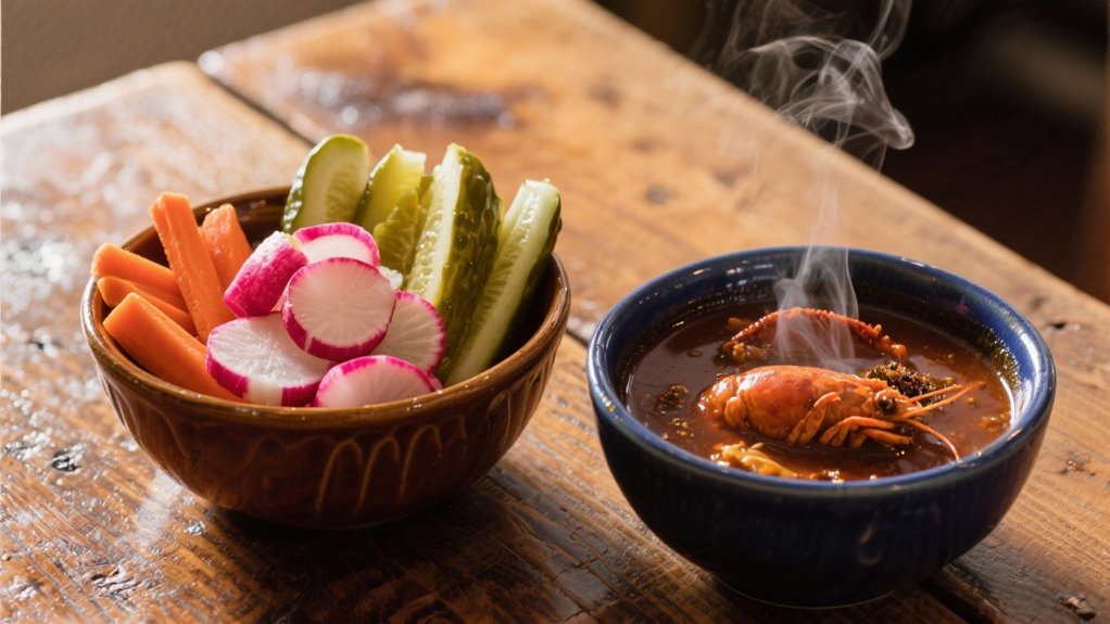 tangy pickled vegetable garnish