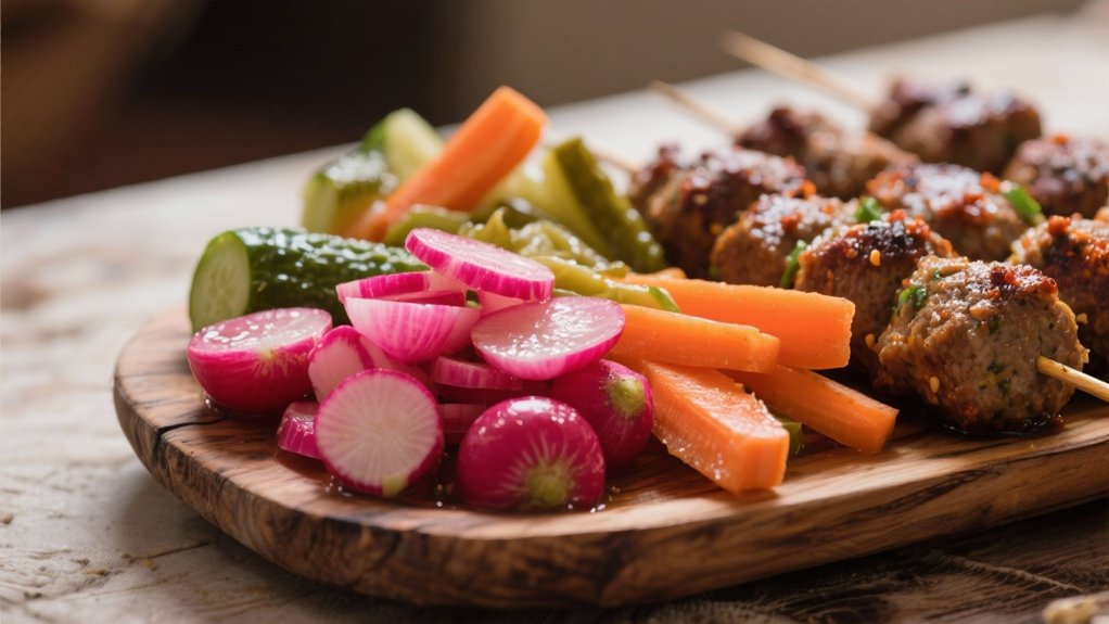 tangy pickled vegetable trio
