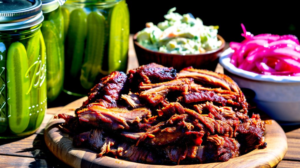 tangy pickles enhance barbecue