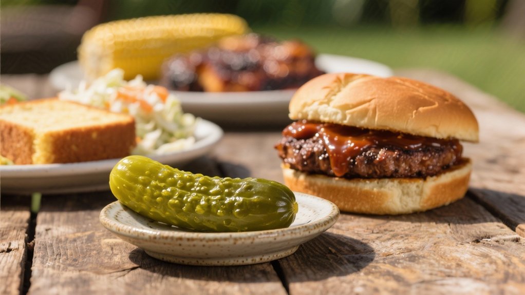 tangy pickles enhance bbq