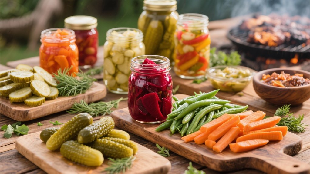 tangy pickles enhance bbq