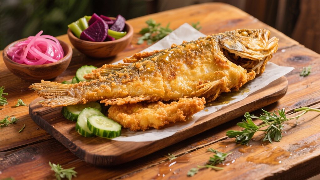 tangy pickles enhance fish