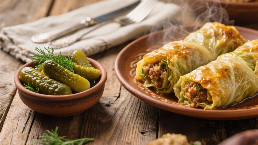 tangy pickles enhance golumpki