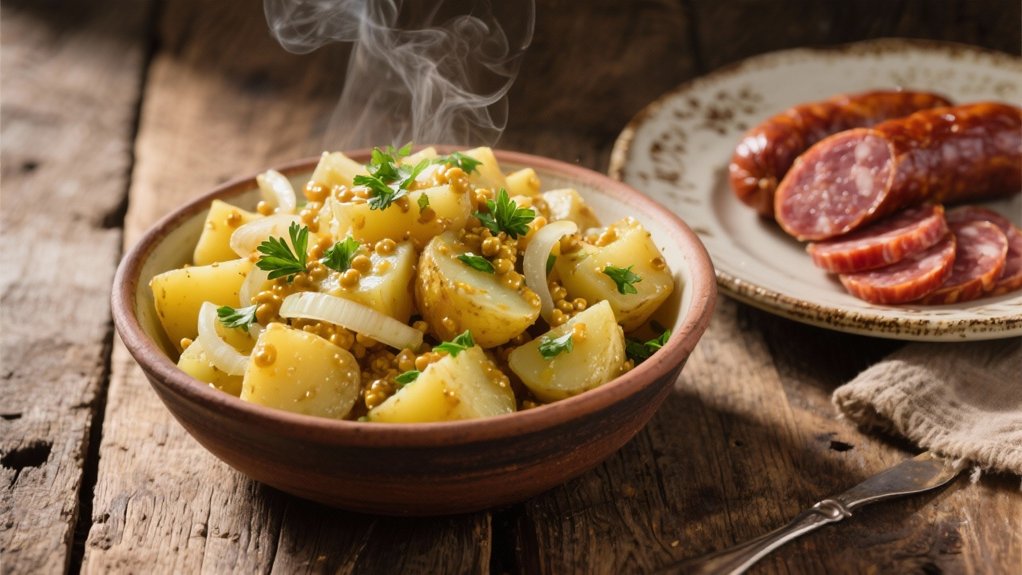 tangy warm potato salad