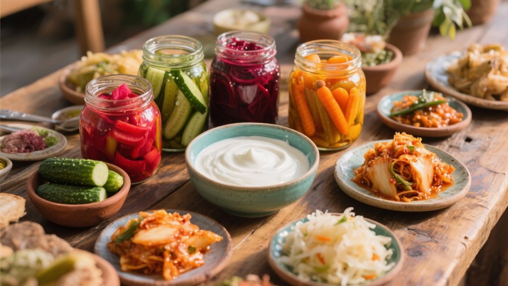tangy yogurt and pickles