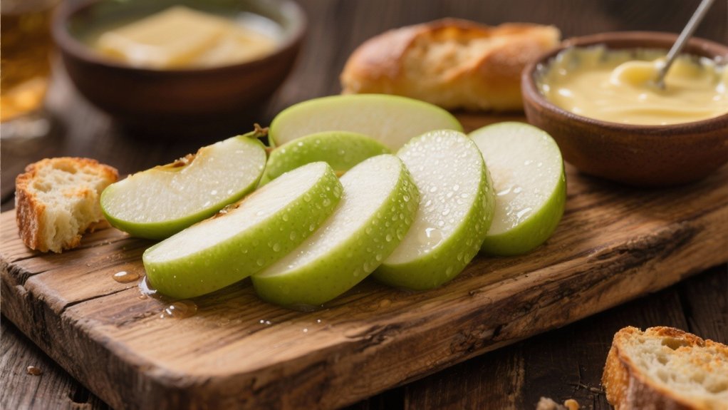 tart apples enhance cheese fondue