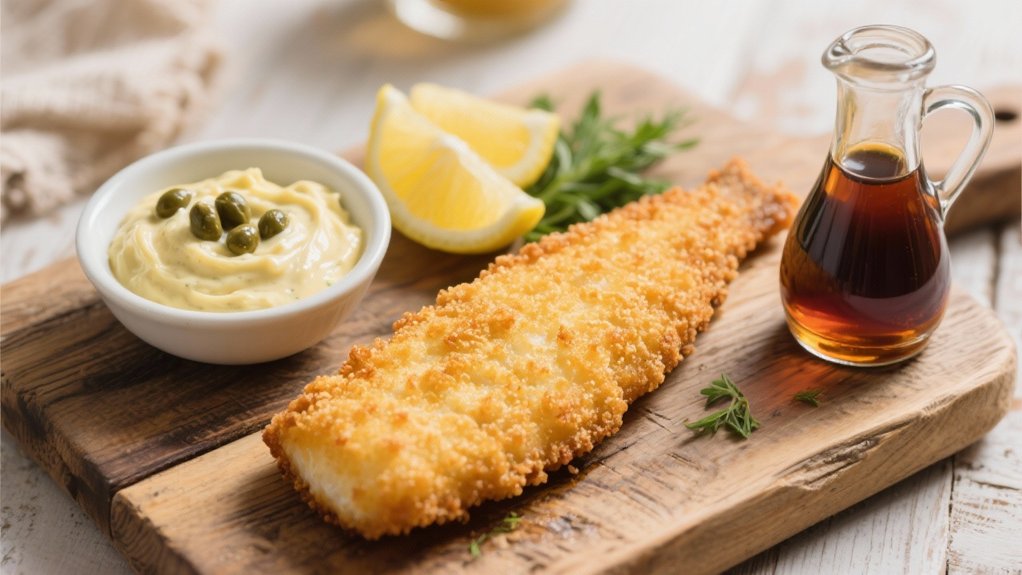 tartar sauce and malt vinegar