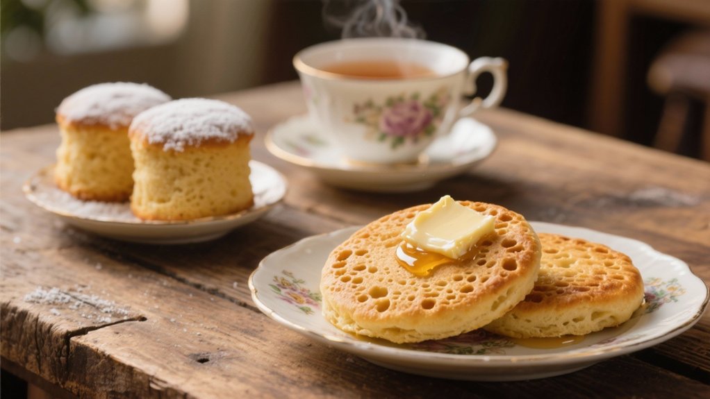tea cakes and crumpets