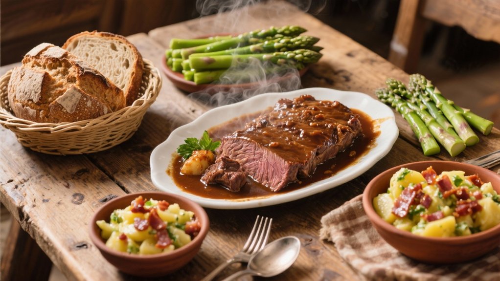 tender beef with tangy marinade