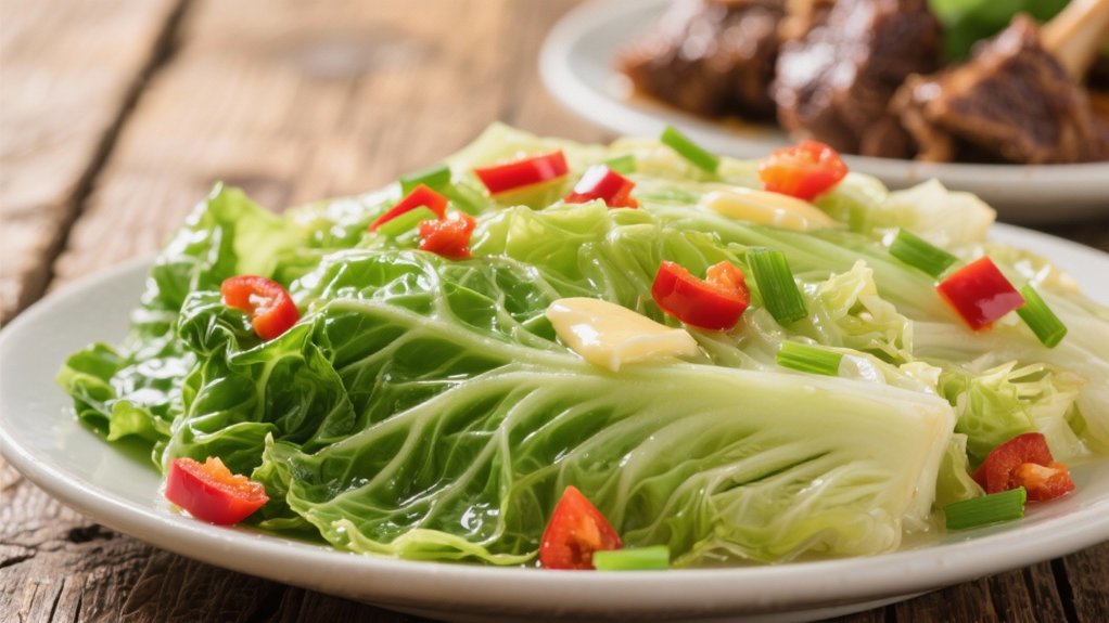 tender crisp steamed cabbage delight