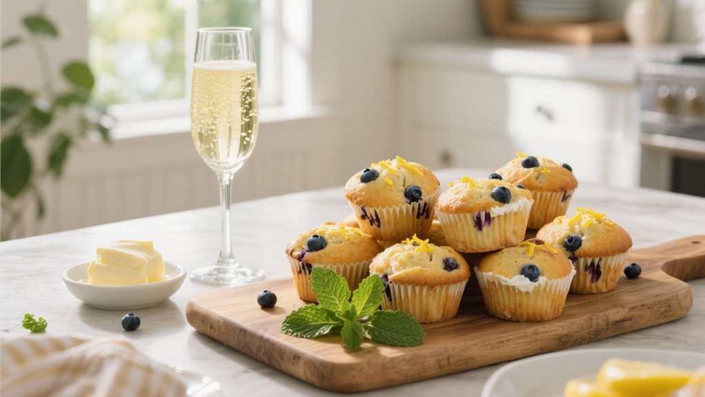 tender muffins with blueberries