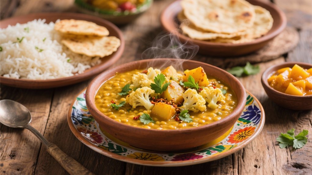 tender potatoes and cauliflower