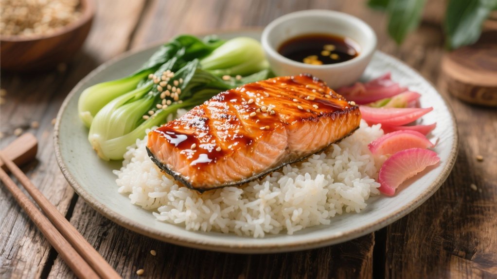 teriyaki glazed grilled salmon