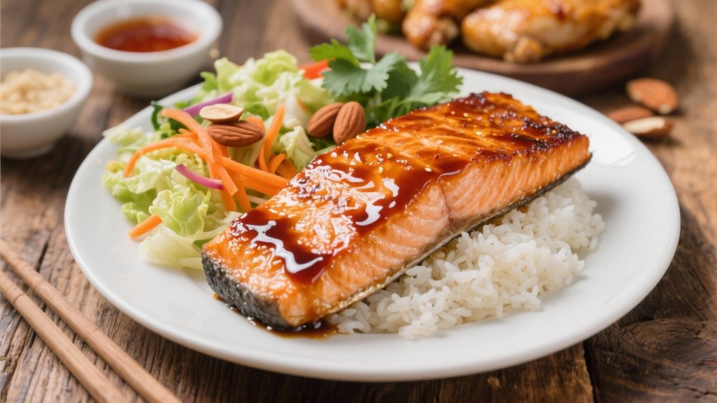 teriyaki salmon salad enhancement