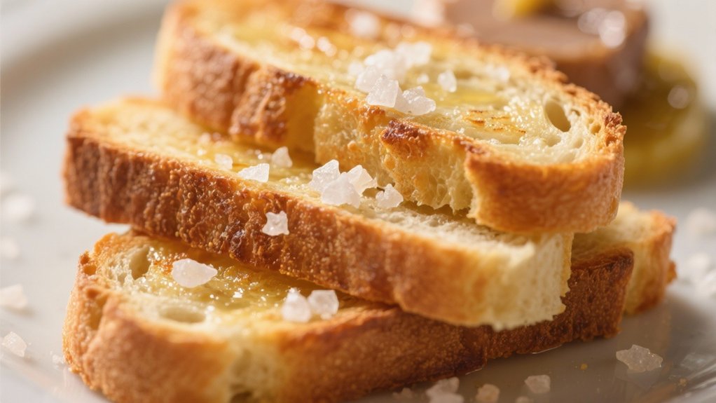 toasted brioche with foie gras