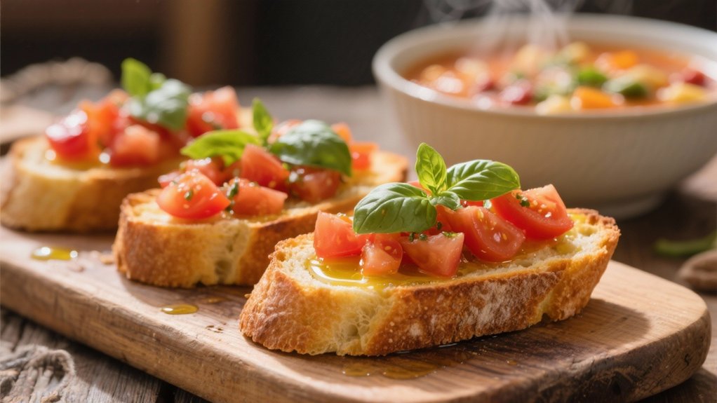 tomato basil bruschetta appetizer