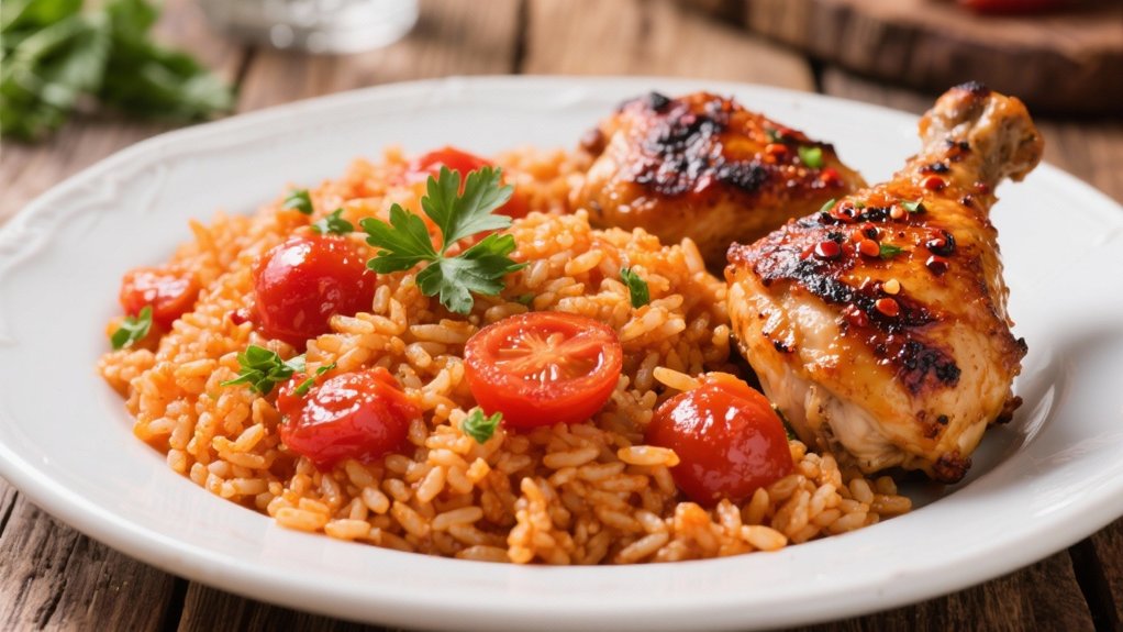 tomato infused portuguese rice