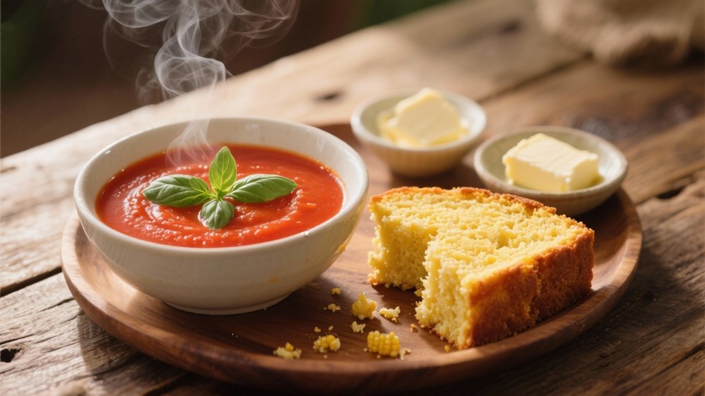 tomato soup and cornbread