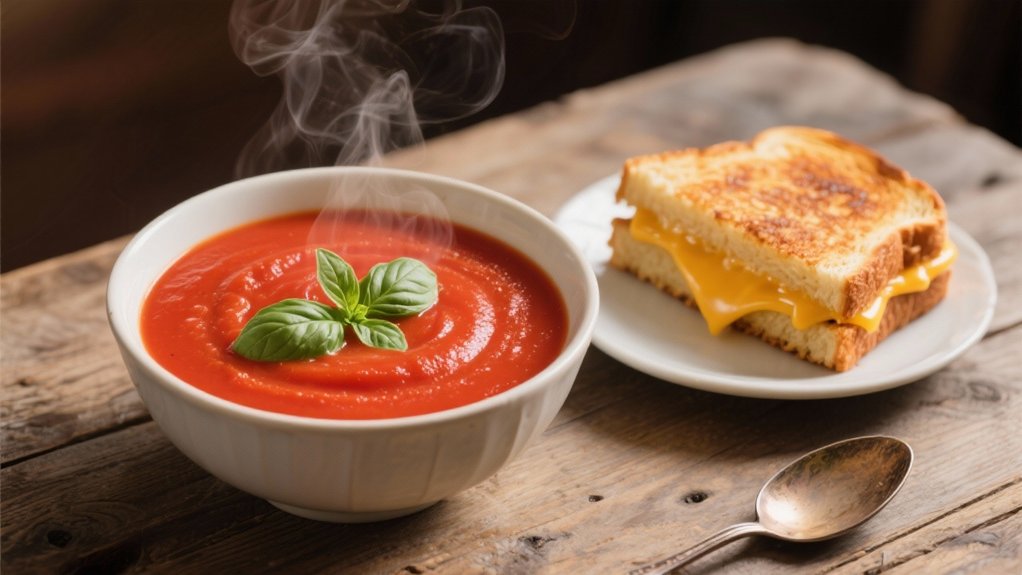 tomato soup and grilled cheese