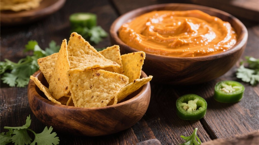tortilla chips complement buffalo dip
