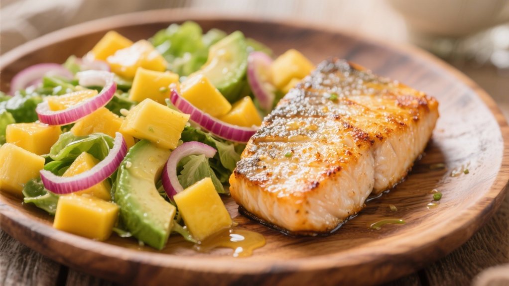 tropical avocado mango salad